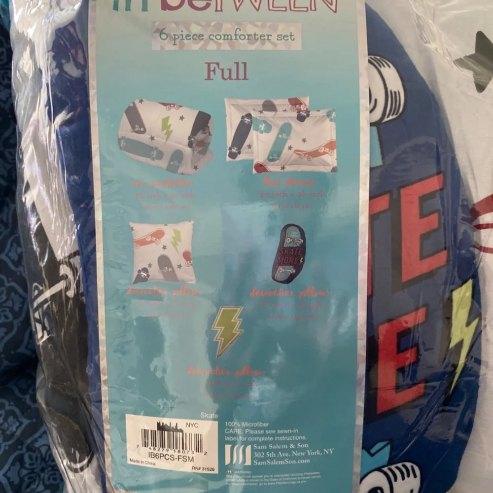 Kids Skateboard Comforter Set
